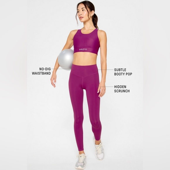 Fabletics PureLuxe Berry Crush, High-Waisted 7/8 Legging | XS | NWT - Picture 9 of 12